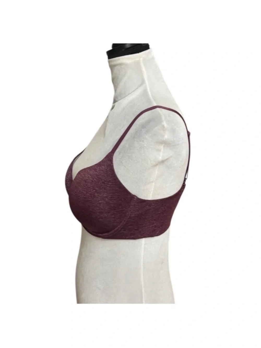 Victoria's Secret Burgundy Wine Padded Perfect Coverage underwire bra 34DD - Picture 6 of 13